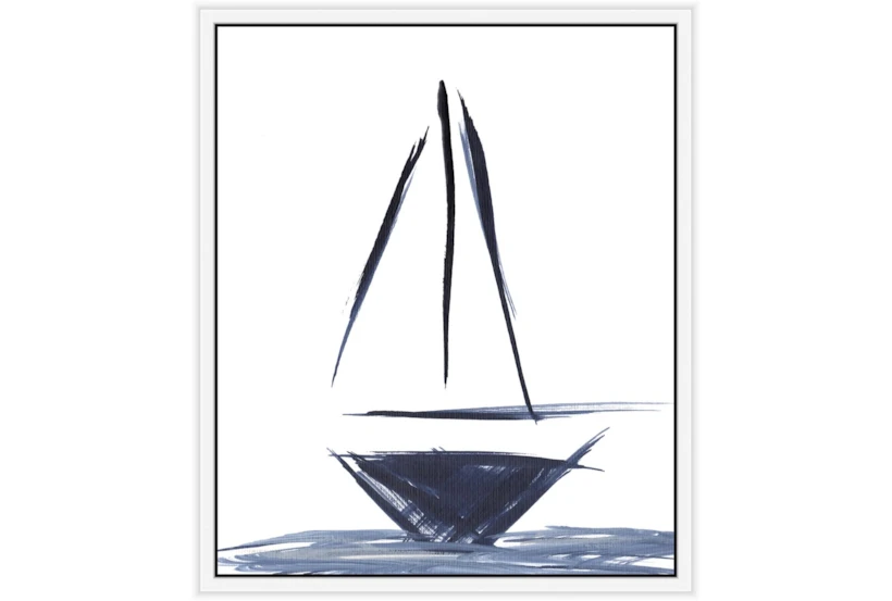 22X26 Sailboat Line Drawing With White Frame - 360