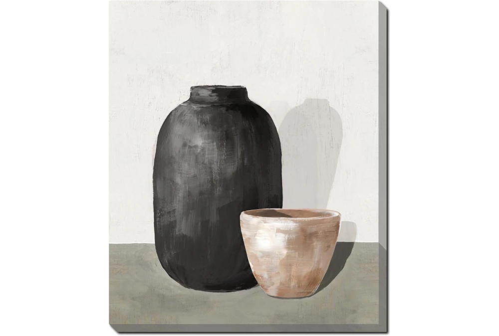 20X24 Black & Tan Pottery I Gallery Wrap Canvas