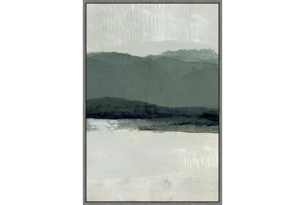 26X38 Jade Landscape II With Grey Frame
