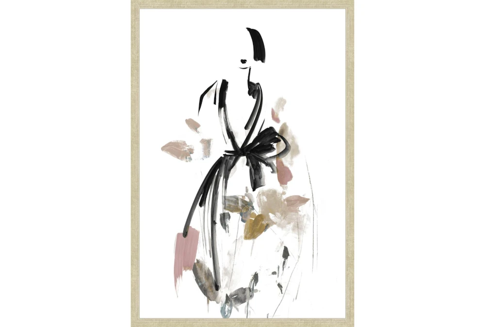 26X38 Fashion Floral II With Champagne Frame