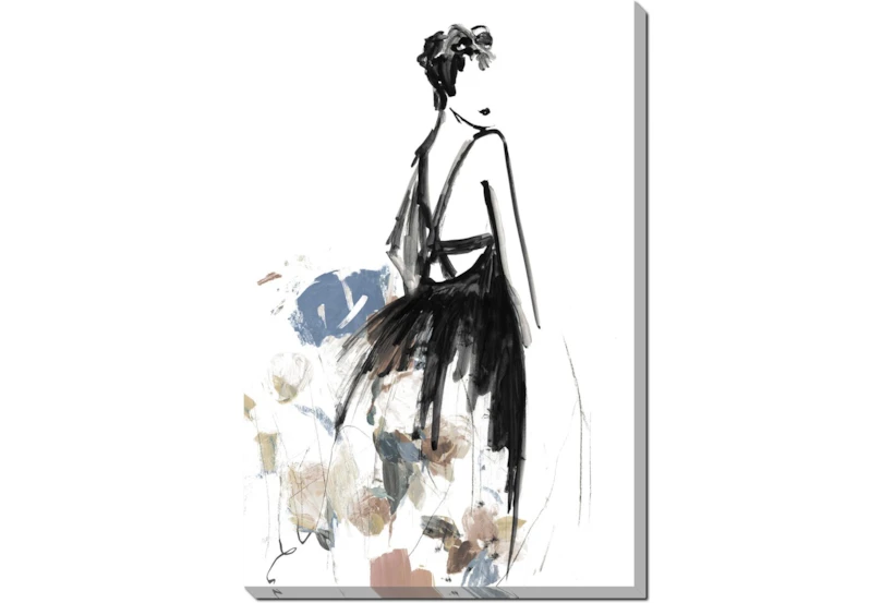 24X36 Fashion Floral I Gallery Wrap Canvas - 360