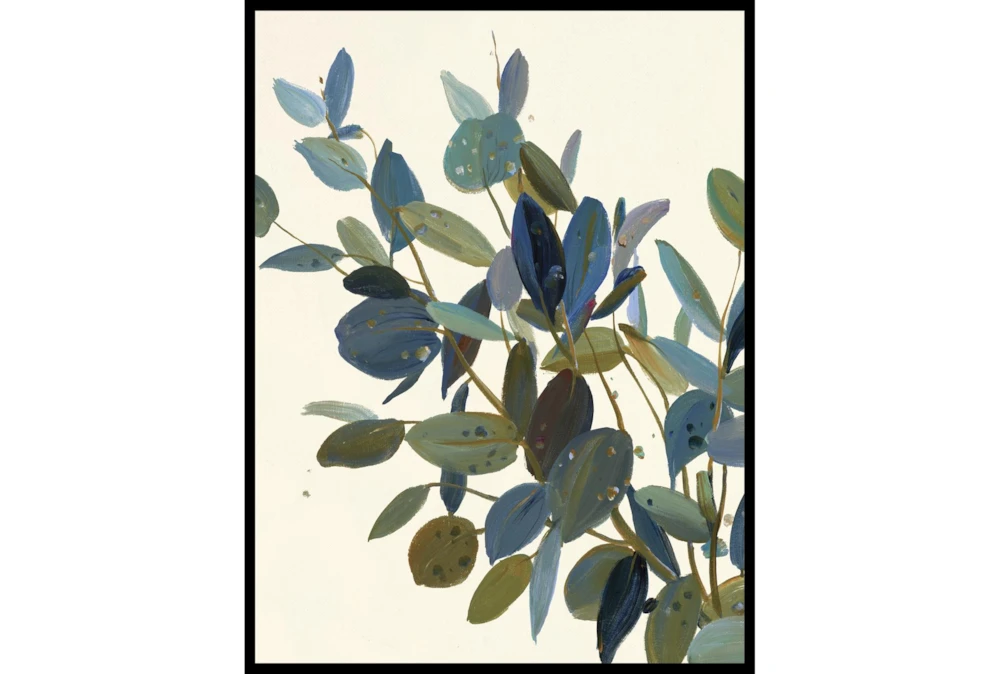32X42 Watercolor Eucalyptus I With Black Frame