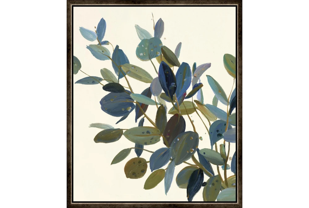 22X26 Watercolor Eucalyptus I With Espresso Frame