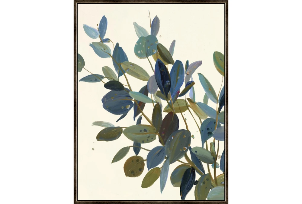 32X42 Watercolor Eucalyptus I With Espresso Frame