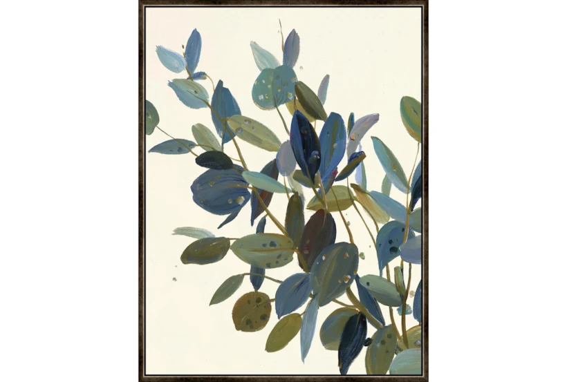 32X42 Watercolor Eucalyptus I With Espresso Frame - 360