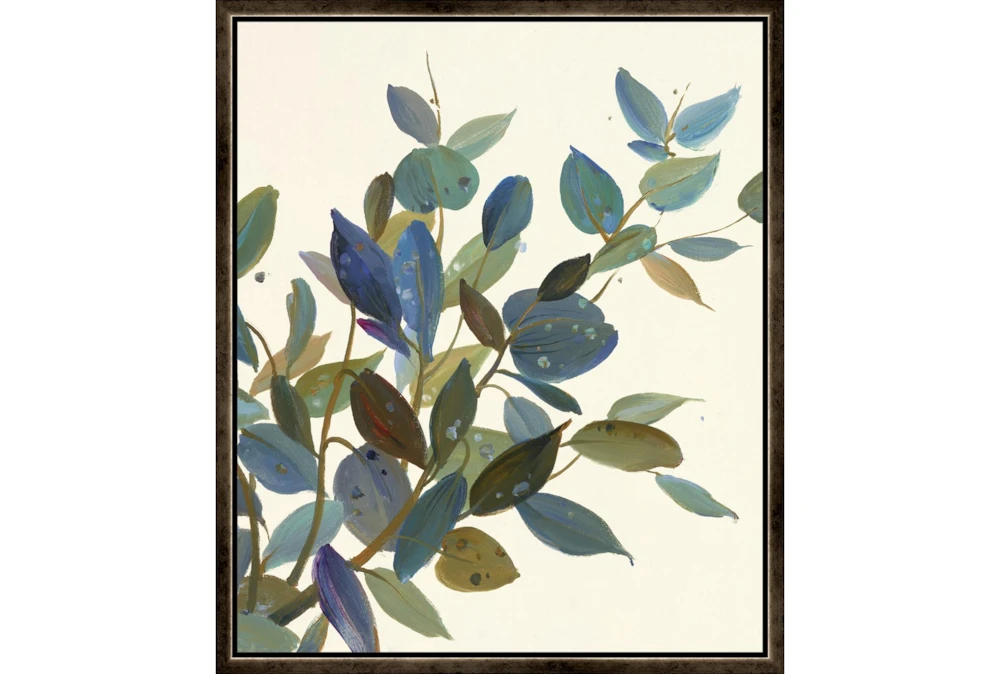22X26 Watercolor Eucalyptus II With Espresso Frame
