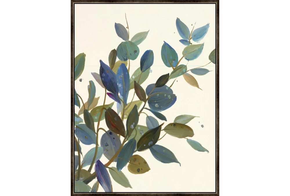 32X42 Watercolor Eucalyptus II With Espresso Frame
