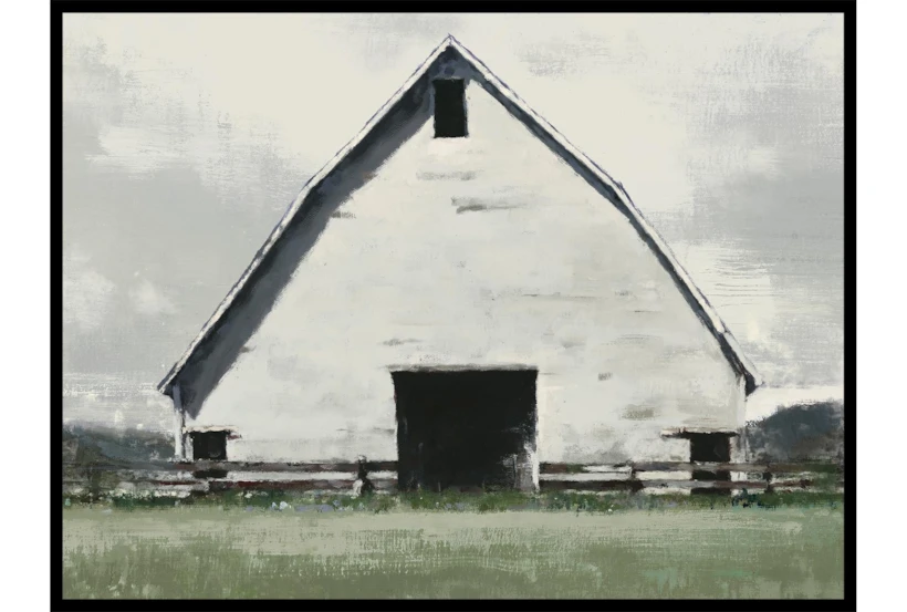 32X42 Rustic Barn With Black Frame - 360