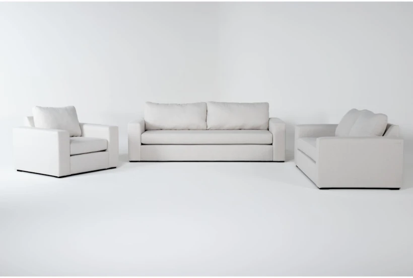 Isabella Sand 3 Piece 97" Sofa, Loveseat & Chair Set - 360