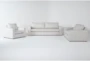 Isabella Sand 3 Piece 97" Sofa, Loveseat & Chair Set - Signature