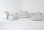 Isabella Sand 4 Piece 84" Queen Sleeper Sofa, Loveseat, Chair & Ottoman Set - Signature
