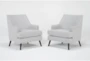 Celestino Light Grey Accent Arm Chairs, Set of 2 - Signature