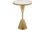 16 X 24" Gold Metal Mirror Accent Table - Back