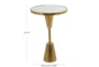 16 X 24" Gold Metal Mirror Accent Table - Detail
