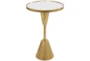 16 X 24" Gold Metal Mirror Accent Table - Signature