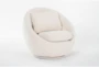 Guiliana Boucle Swivel Egg Chair - Side