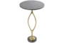 28" Marble + Gold Aluminum Accent Table - Material