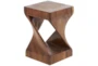 12X12" Wood Accent Table - Back