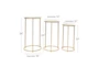 Set Of 3 Gold Metal Accent Tables - Detail