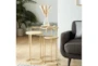 Set Of 3 Gold Metal Accent Tables - Room