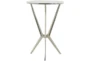 17 X 25 Silver Aluminum Accent Table - Back