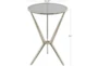 17 X 25 Silver Aluminum Accent Table - Detail