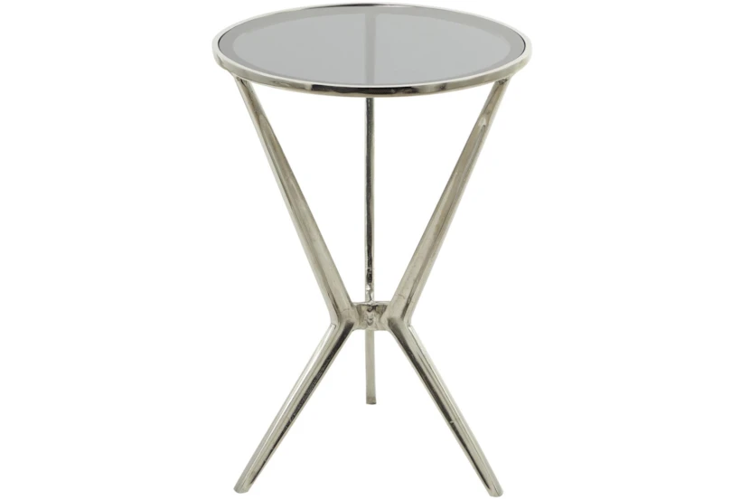 17 X 25 Silver Aluminum Accent Table - 360