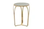 23" Black + Gold Metal Accent Table - Back