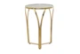 23" Black + Gold Metal Accent Table - Material