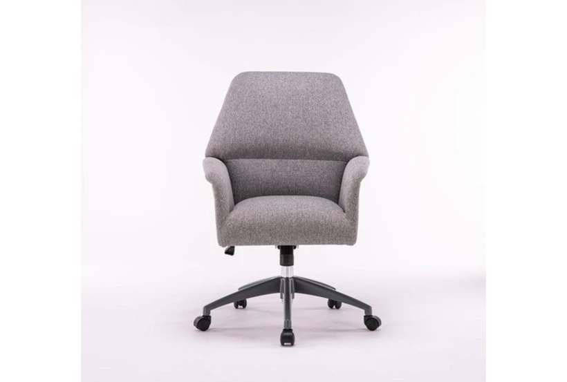 Gray Fabric Rolling Office Desk Chair - 360