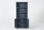 Westlawn 72" Blue Bookcase With Doors - Front