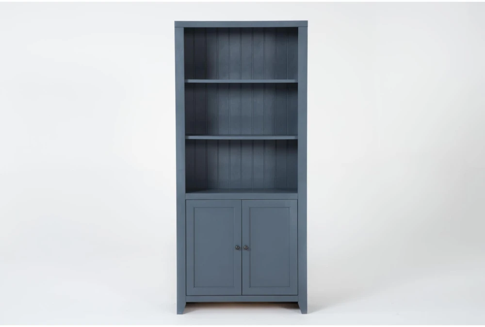 Westlawn 72" Blue Bookcase With Doors