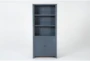 Westlawn 72" Blue Bookcase With Doors - Signature