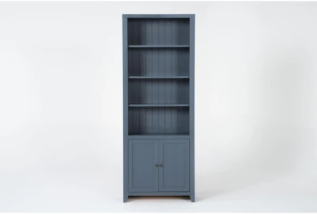 Westlawn 84" Blue Bookcase With Doors
