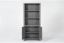 Westlawn 72" Grey Bookcase With Doors - Detail