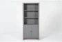 Westlawn 72" Grey Bookcase With Doors - Signature