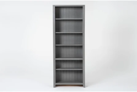 Westlawn 84" Grey Bookcase With Doors