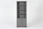 Westlawn 84" Grey Bookcase With Doors - Signature