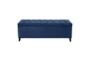 49" Maia Modern Navy Tufted Soft Close Bedroom Storage Bench - Front
