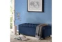 49" Maia Modern Navy Tufted Soft Close Bedroom Storage Bench - Room