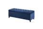 49" Maia Modern Navy Tufted Soft Close Bedroom Storage Bench - Signature