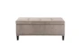 42" Maia Modern Taupe Velvet Tufted Soft Close Bedroom Storage Bench - Front