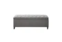 49" Maia Modern Grey Tufted Soft Close Bedroom Storage Bench - Front