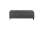 49" Maia Modern Charcoal Tufted Soft Close Bedroom Storage Bench - Back