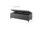 49" Maia Modern Charcoal Tufted Soft Close Bedroom Storage Bench - Storage