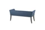 50" Nessa Blue Accent Bench - Back