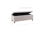 49" Maia Modern White Tufted Soft Close Bedroom Storage Bench - Detail