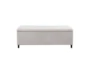 49" Maia Modern White Tufted Soft Close Bedroom Storage Bench - Front