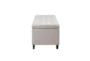 49" Maia Modern White Tufted Soft Close Bedroom Storage Bench - Side