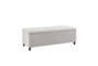 49" Maia Modern White Tufted Soft Close Bedroom Storage Bench - Signature